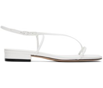 White Cross Front Flat Sandals