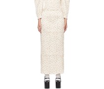 Off-White Floral Maxi Skirt