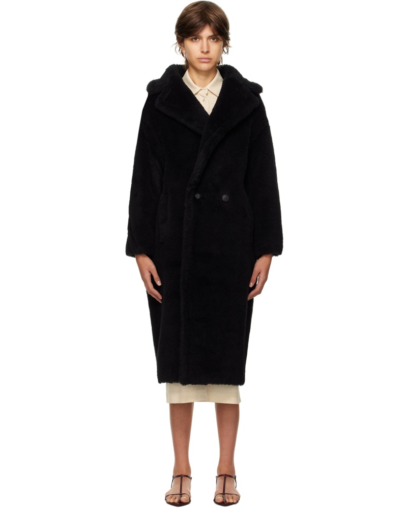 Max Mara Damen Black Teddy Bear Icon Coat