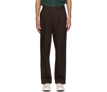 Brown Double-Pleat Trousers
