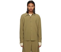 Khaki Point Collar Shirt