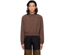 Brown Invisible Zip Jacket