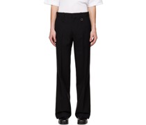 Black Long Straight Trousers