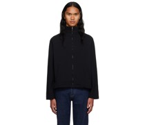 Black Textured Track Jacket