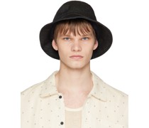 Black O-Project Paneled Denim Bucket Hat
