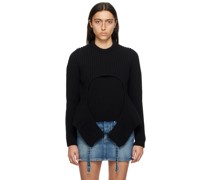 Black Meteor Cut Out Sweater