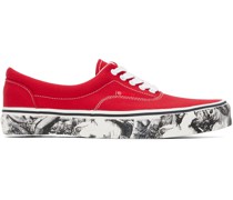 Red Printed Sneakers