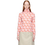 Pink Printed Turtleneck