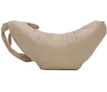 Taupe Large Croissant Shoulder Bag