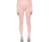 SSENSE Exclusive Pink Perforated Leggings