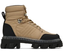 Beige Cleated Hiking Boots