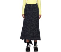 Black 'The Monogram' Midi Skirt