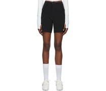Black Polyester Shorts