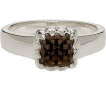 Silver Baby Claw Signet Ring