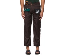 Brown Flap Pocket Trousers