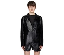 Black Vitellino Leather Jacket