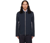 Navy Exposed Seams Jacket