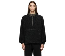 Black Fleece Half-Zip Sweatshirt