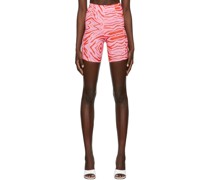 SSENSE Exclusive Pink & Red Zebra Print Swim Shorts