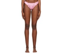 SSENSE Exclusive Pink Frilled Thong