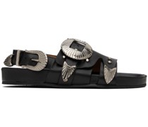 SSENSE Exclusive Black Leather Sandals