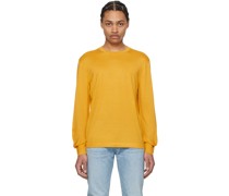 Yellow Curved Sleeve Sweater