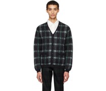Black Check Cardigan