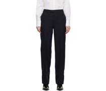 Navy Fold Up Trousers