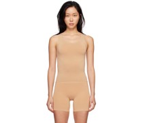 Beige Soft Smoothing Seamless Tank Top