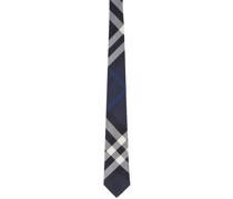Navy Check Tie