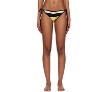 Black & Yellow String Bikini Bottoms