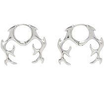 Silver Flame Thorn Earrings