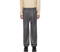 Gray Two Tuck Trousers