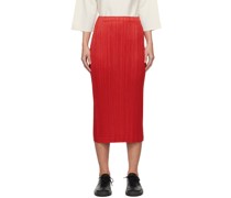 Red Thicker Bottoms 1 Midi Skirt