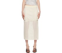 Off-White Tiered Midi Skirt