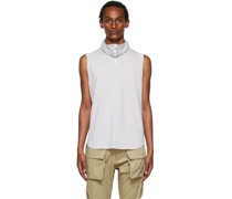 Gray Mask Collar Tank Top