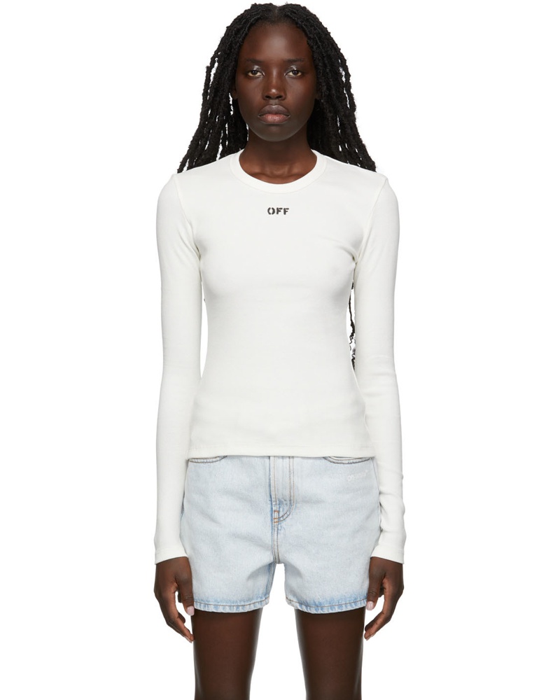 off white top long sleeve