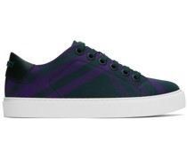 Green & Purple Check Sneakers