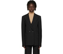 SSENSE Exclusive Black Double-Breasted Blazer