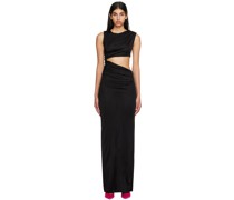 Black Ruffled Maxi Dress