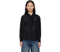 Black Cotton Pamias Shirt