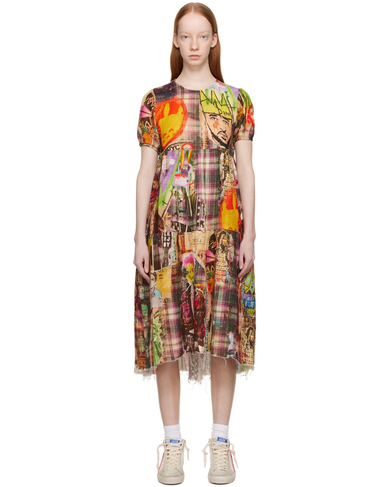 R13 Damen Multicolor Relaxed Midi Dress