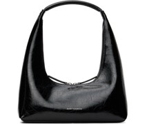 Black Zip Shoulder Bag