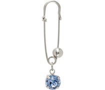 SSENSE Exclusive Silver & Blue Josh Single Earring