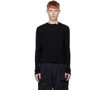 Black Crewneck Long Sleeve T-Shirt