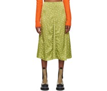 Green Polka Dot Midi Skirt