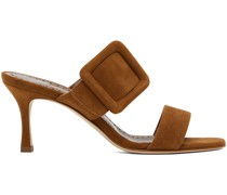Brown Gable Heeled Sandals