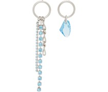 SSENSE Exclusive Silver & Blue Ewan Earrings