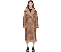 Brown Jetz Faux-Leather Coat