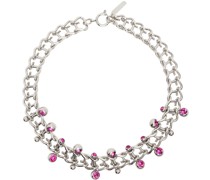 SSENSE Exclusive Silver & Pink Mindy Necklace